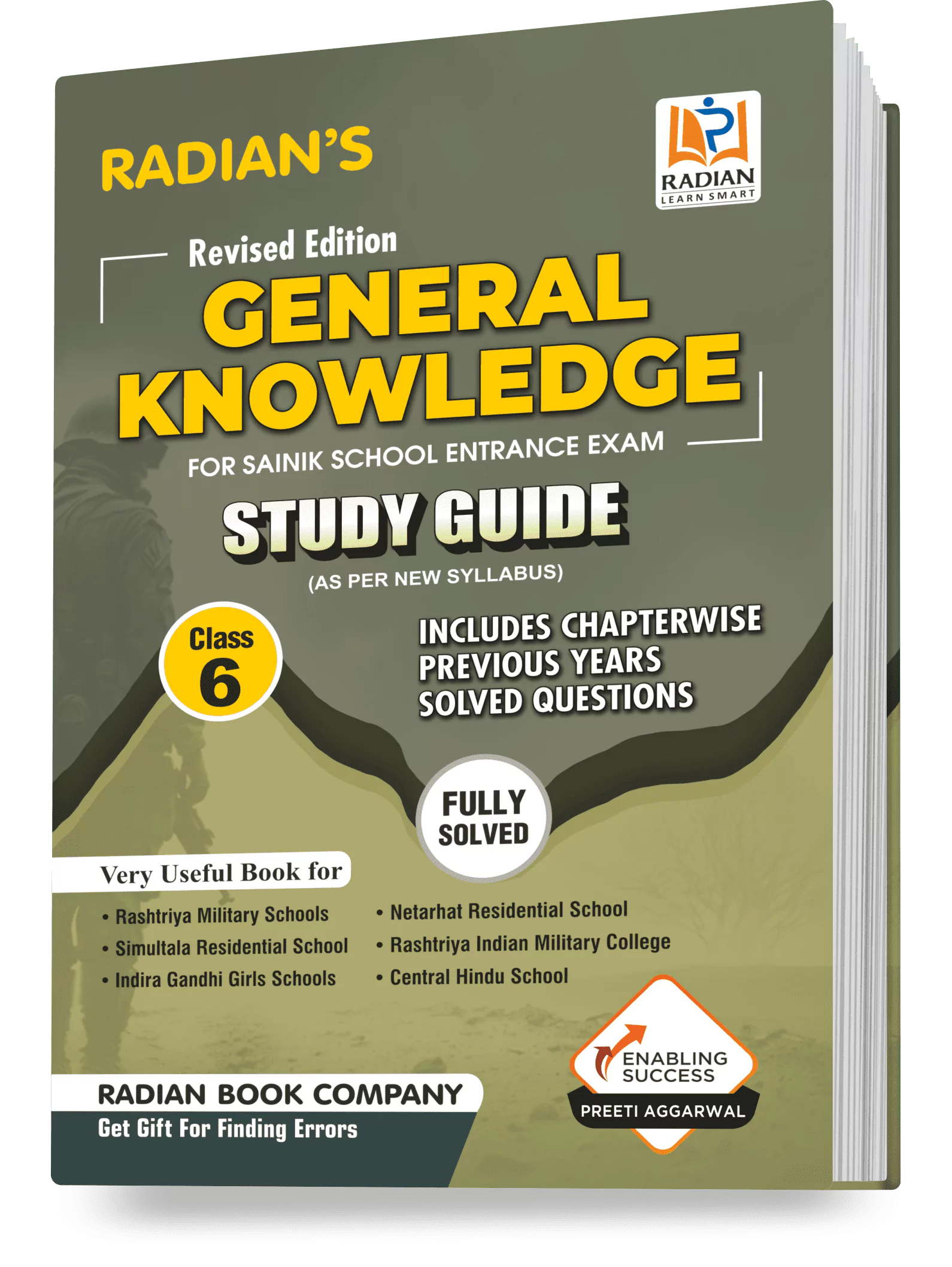 General Knowledge GK Study Guide Book for Sainik School (AISSEE), RMS and other Entrance Exam Class 6 in English 2024 (Revised Edition)