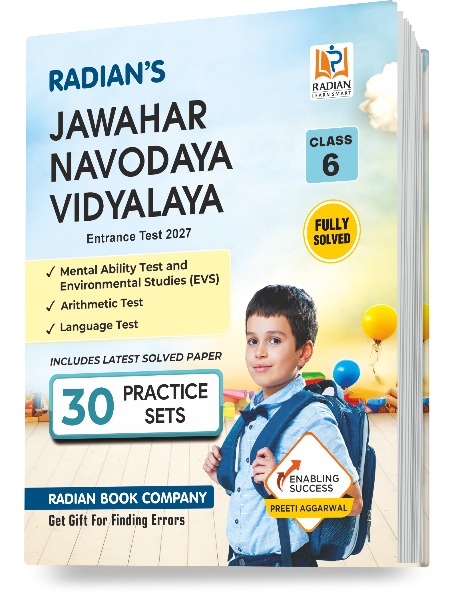 JNV Class 6 Practice Set Book 2027 (English) | 30 Practice Sets & Solved Paper