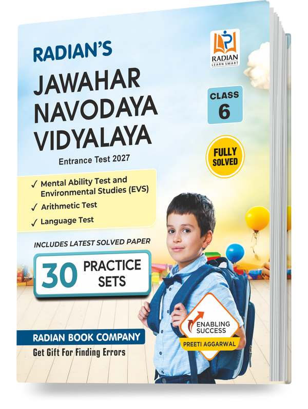 JNV Class 6 Practice Set Book 2027 (English) | 30 Practice Sets & Solved Paper