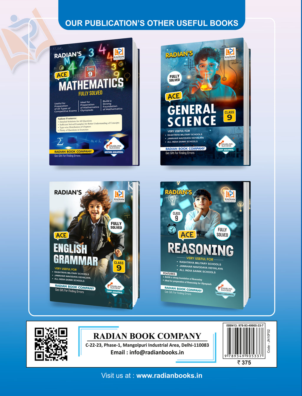 Jawahar Navodaya Vidyalaya Class 9 Guide 2027 | Covers Maths, Science, English & Hindi