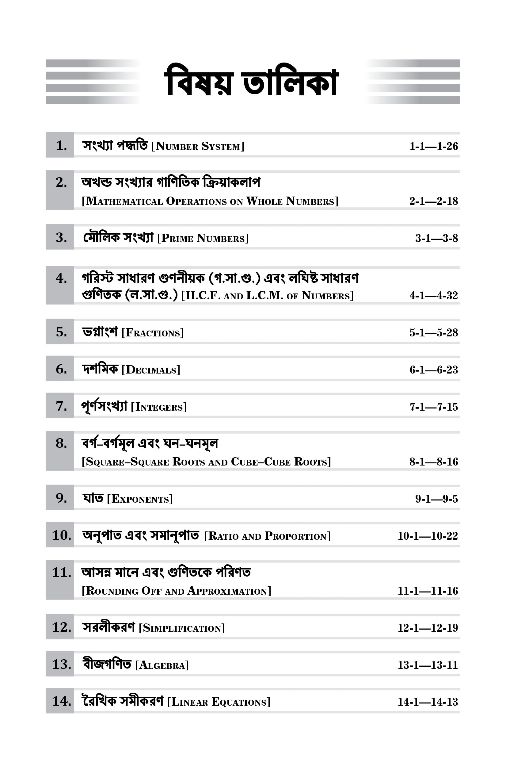 Basic Maths in Bengali 2026