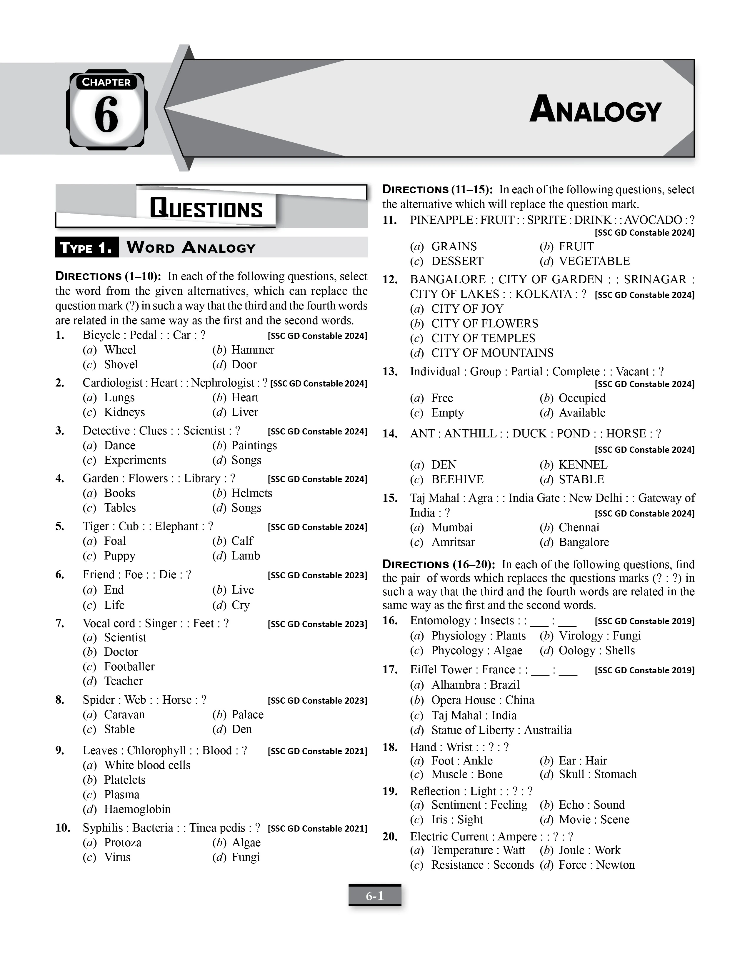 SSC GD 2026 Reasoning Practice Set Book (English Medium) | Chapterwise Solved Questions & PYQs | For SSC GD Constable & Other Exams